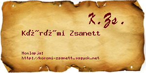 Körömi Zsanett névjegykártya